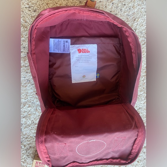 Kanken Mini Backpack Ox Red Goose Eye + Wax - Picture 7 of 7